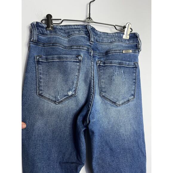 KanCan Light Blue Distressed Flare Jeans Size 3/25 - Picture 3 of 5